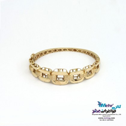 Gold Bracelet - Geometric Chain Design-MB1220